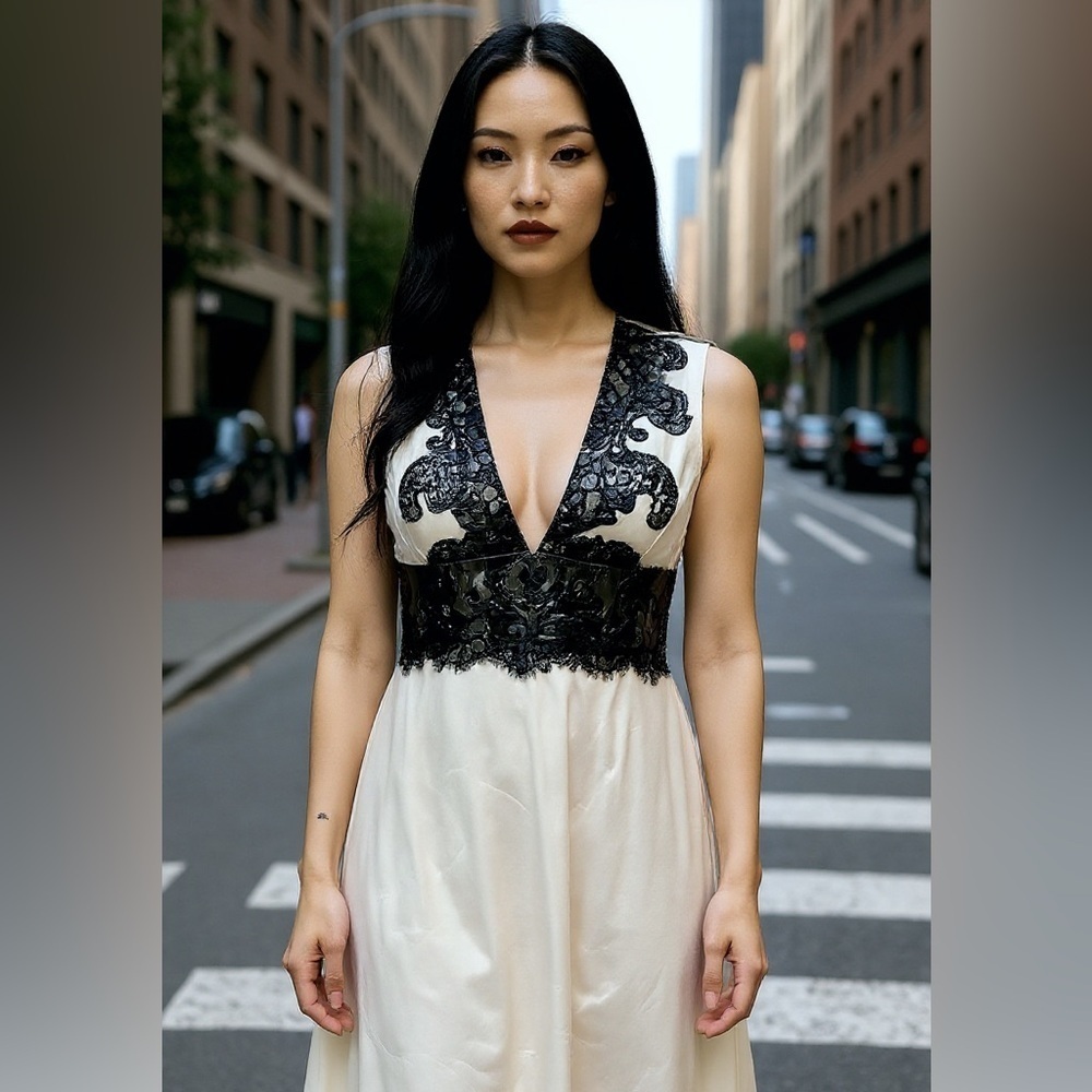 WHBM 100% Silk Halter Dress